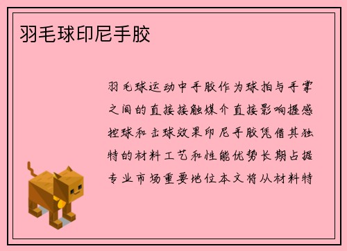 羽毛球印尼手胶